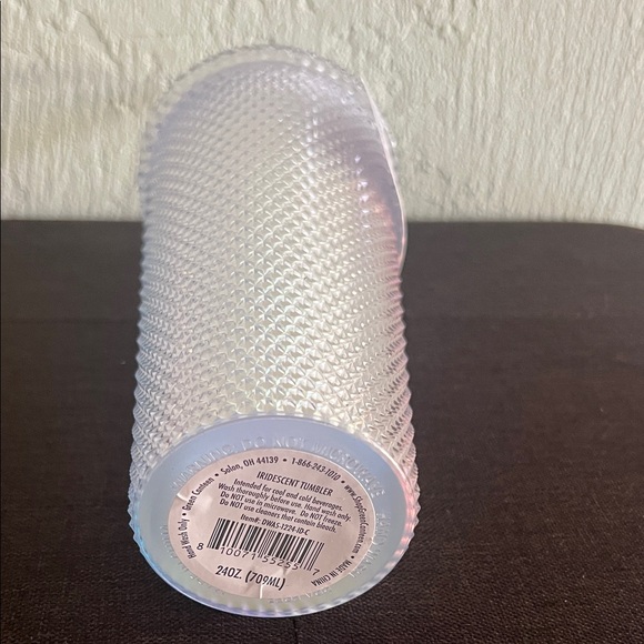 #0730+ 24 0z Iridescent Studded Tumbler with Straw - Picture 2 of 5